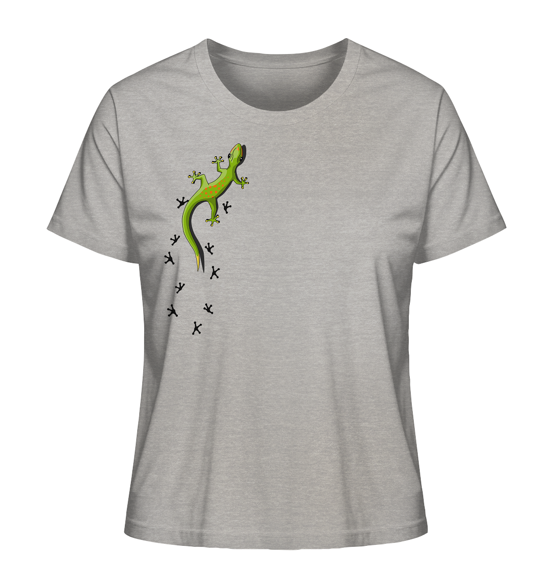 Kletternder Gecko mit Spuren - Ladies Organic Shirt
