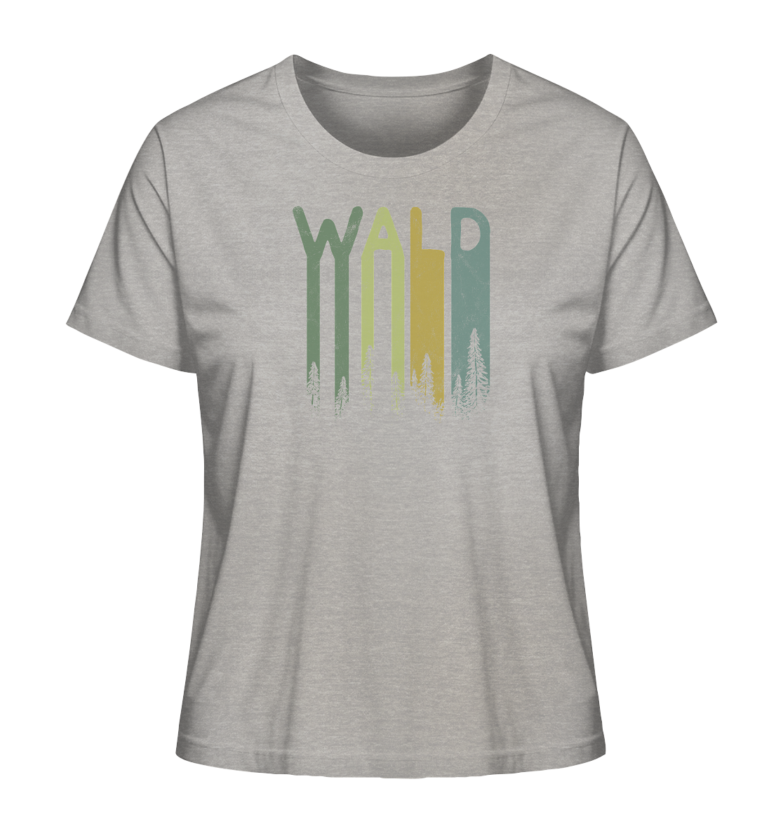 Wald Retro Forst Schriftzug - Ladies Organic Shirt