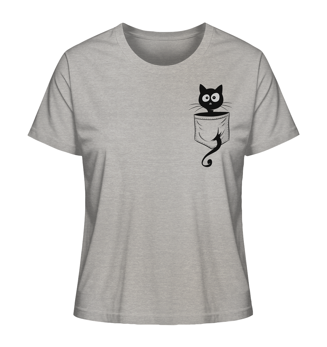 Schwarze Katze in der Tasche - Ladies Organic Shirt
