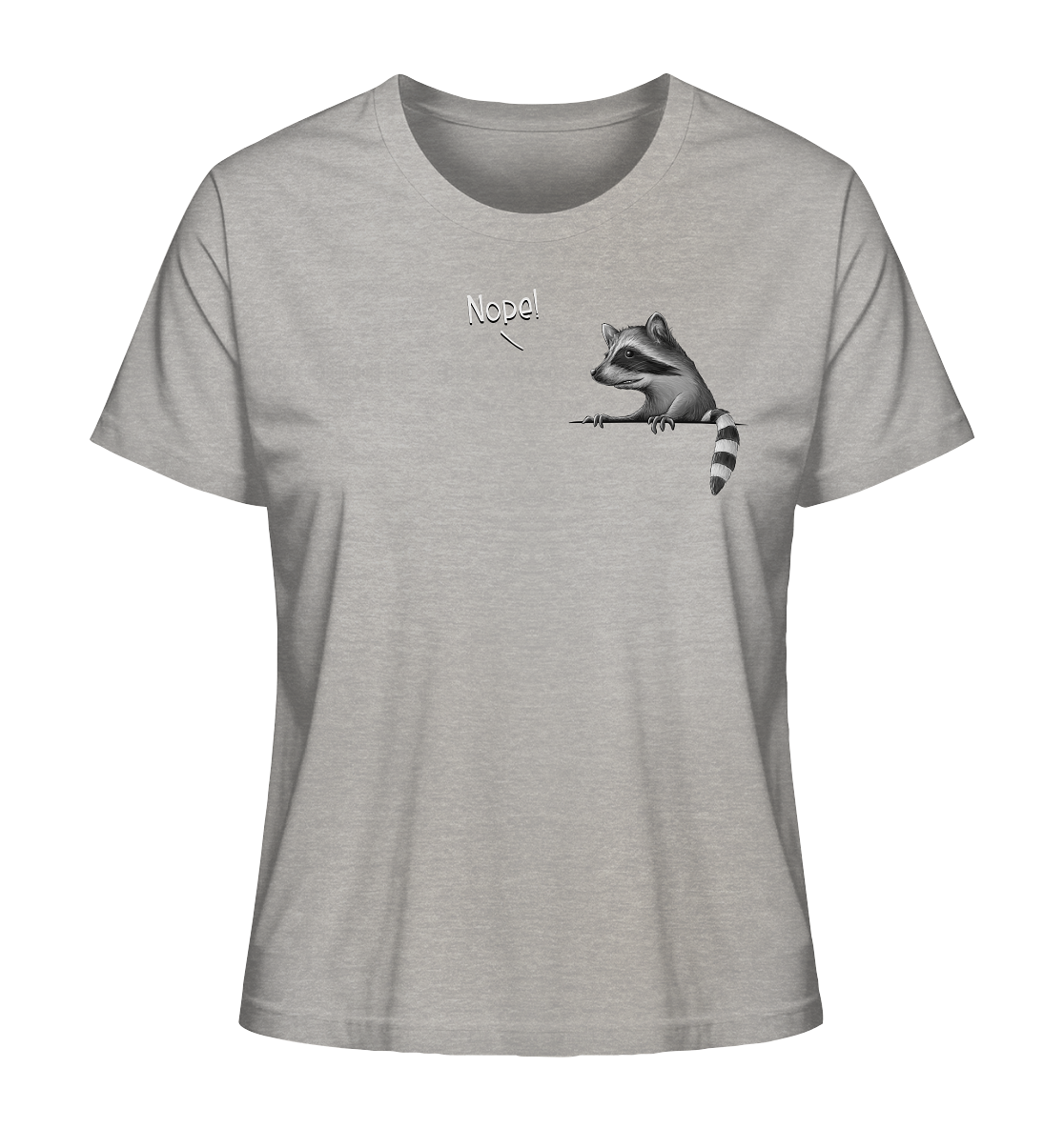 Nope! Frecher verwegener Waschbär - Ladies Organic Shirt