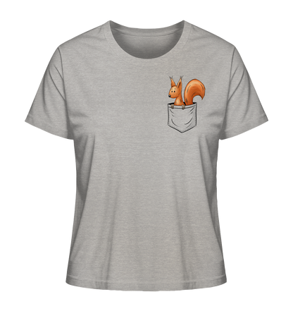 Lässiges Eichhörnchen In Tasche - Ladies Organic Shirt