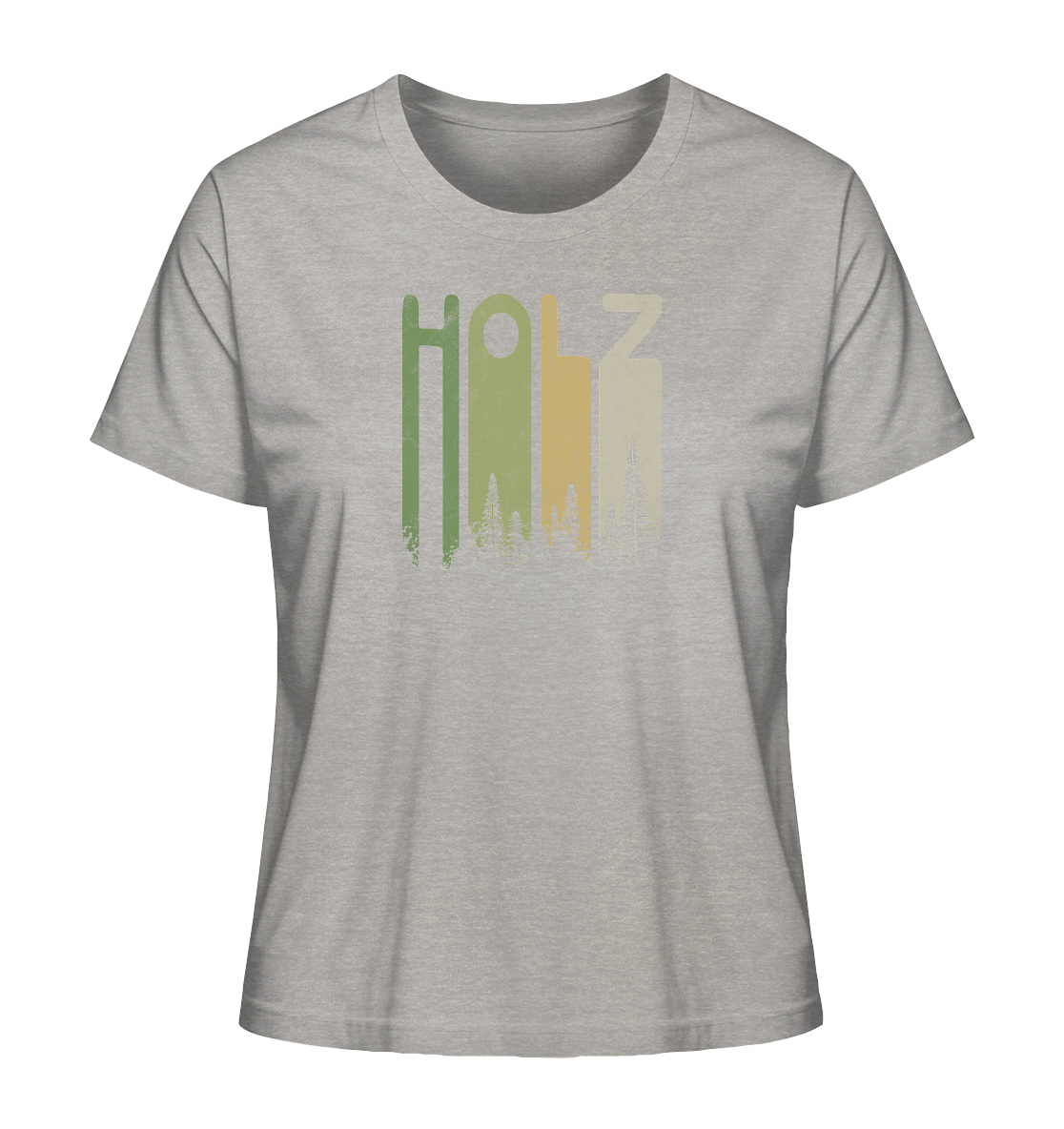 Holz Retro Wald Schriftzug - Ladies Organic Shirt
