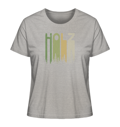 Holz Retro Wald Schriftzug - Ladies Organic Shirt