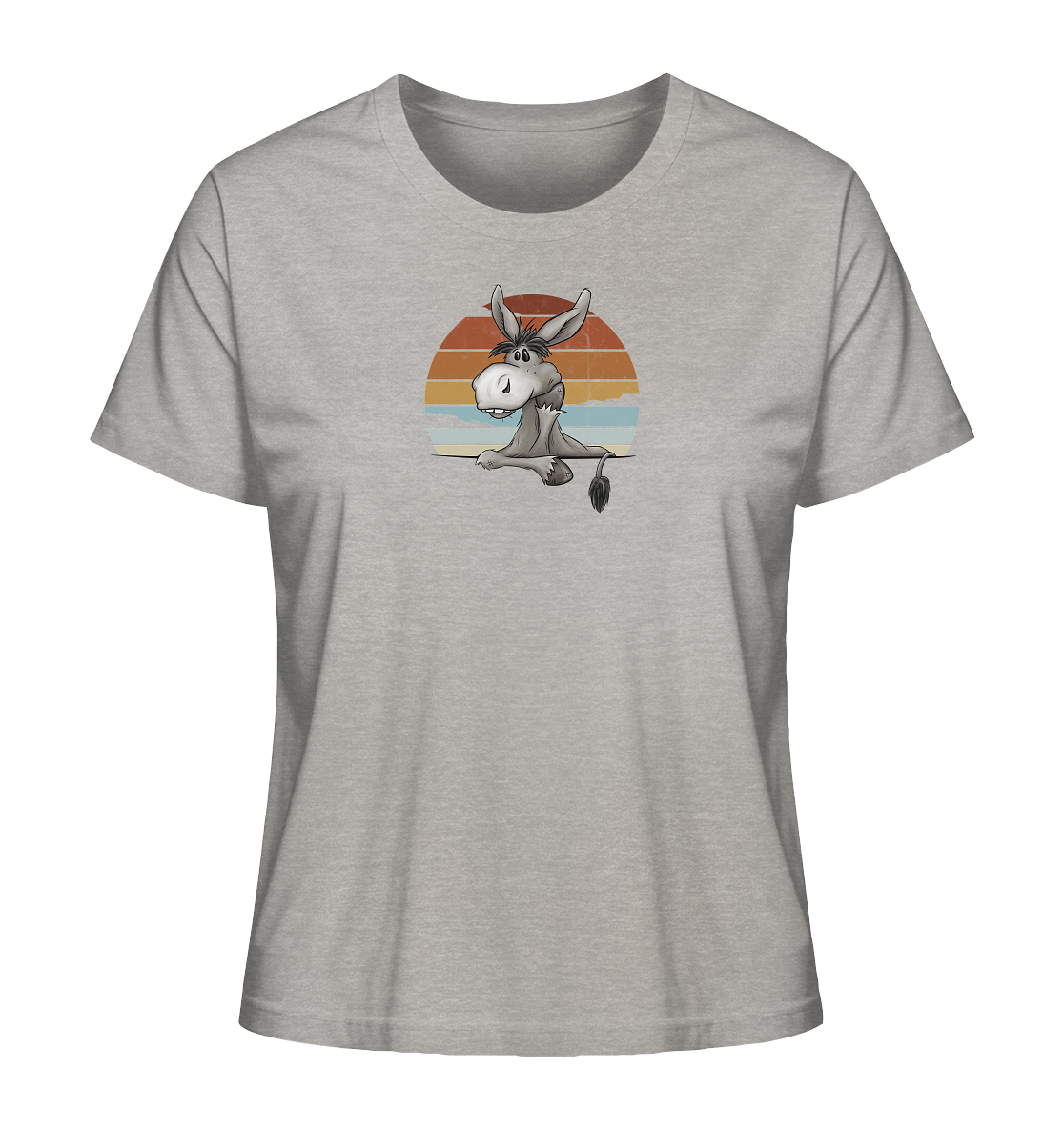 Lässiges Maultier Retro Esel - Ladies Organic Shirt