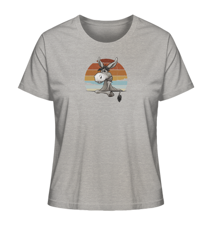Lässiges Maultier Retro Esel - Ladies Organic Shirt