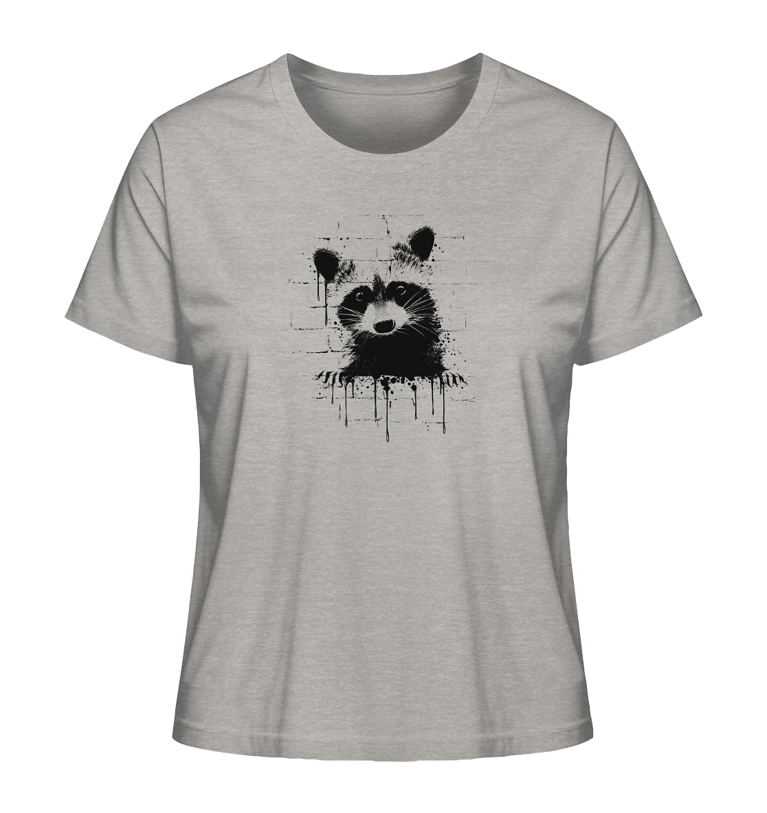 Funky Street Art Waschbär - Ladies Organic Shirt