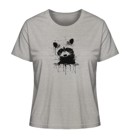 Funky Street Art Waschbär - Ladies Organic Shirt