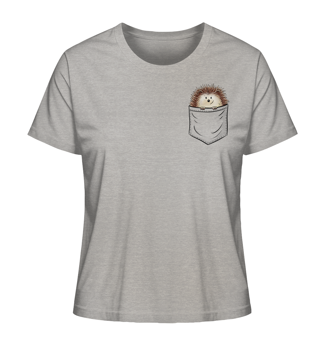 Lustiger Igel in Deiner Brust-Tasche - Ladies Organic Shirt