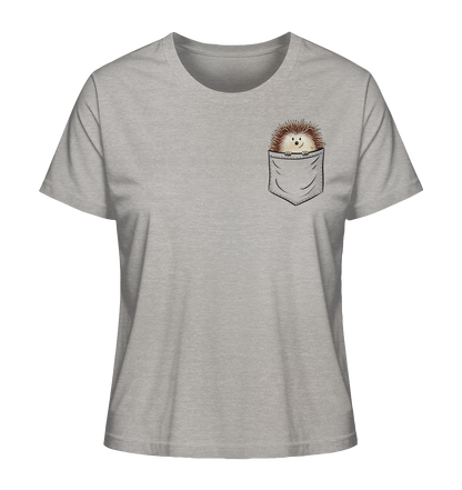 Lustiger Igel in Deiner Brust-Tasche - Ladies Organic Shirt