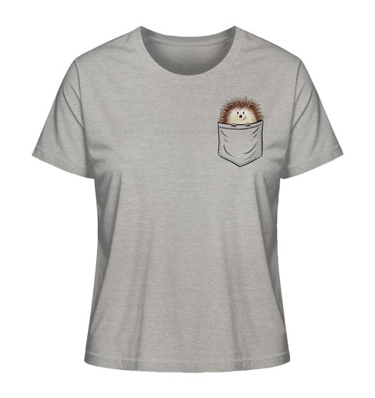 Lustiger Igel in Deiner Brust-Tasche - Ladies Organic Shirt