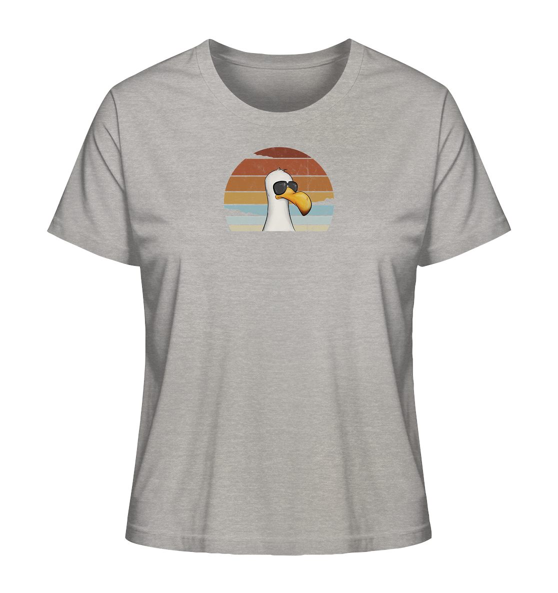 Cool lässige Retro Möwe - Ladies Organic Shirt