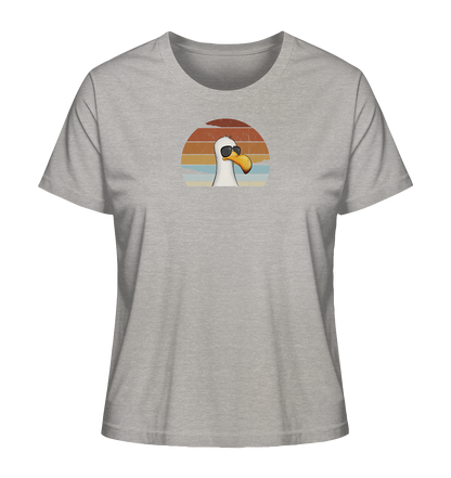 Cool lässige Retro Möwe - Ladies Organic Shirt