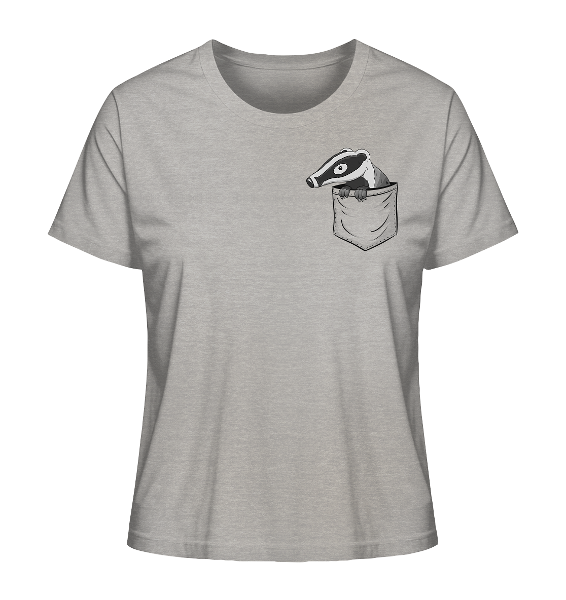 Lustig gemütlicher Dachs In der Tasche - Ladies Organic Shirt