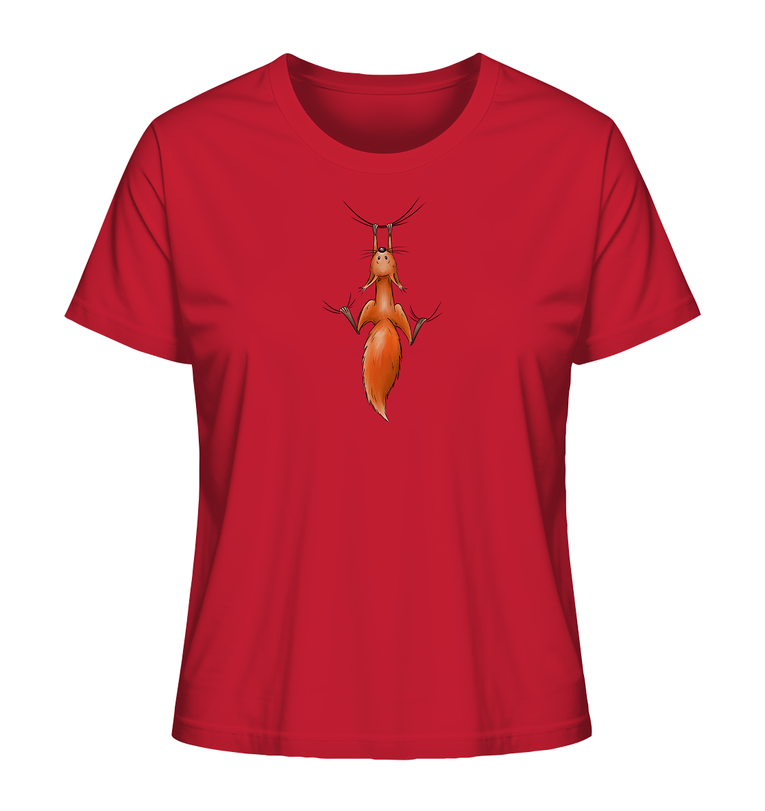 Rotes Eichhörnchen hängt ab - Ladies Organic Shirt