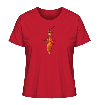 Rotes Eichhörnchen hängt ab - Ladies Organic Shirt