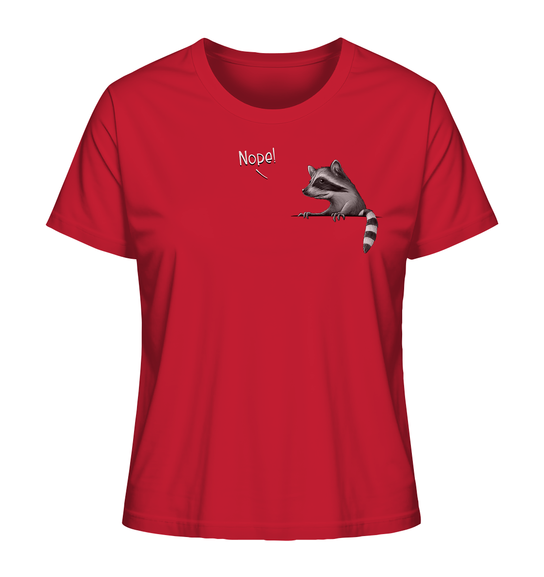 Nope! Frecher verwegener Waschbär - Ladies Organic Shirt