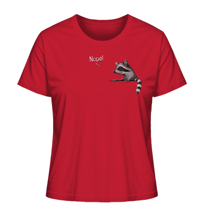 Nope! Frecher verwegener Waschbär - Ladies Organic Shirt