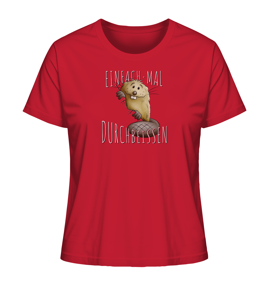 Einfach mal Durchbeissen Biber - Ladies Organic Shirt
