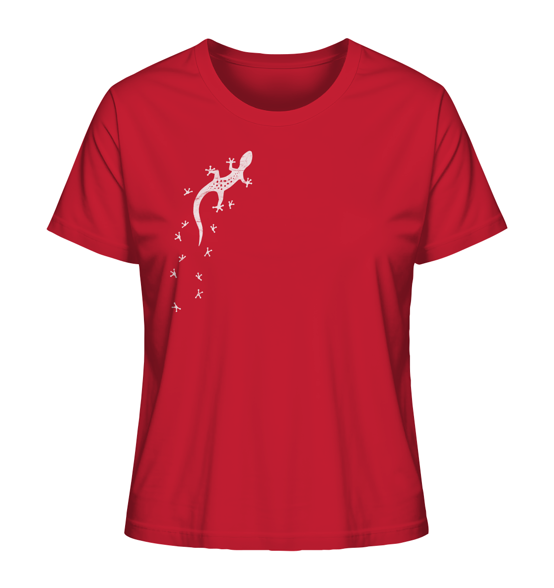 Gecko Eidechse Silhouette hell - Ladies Organic Shirt
