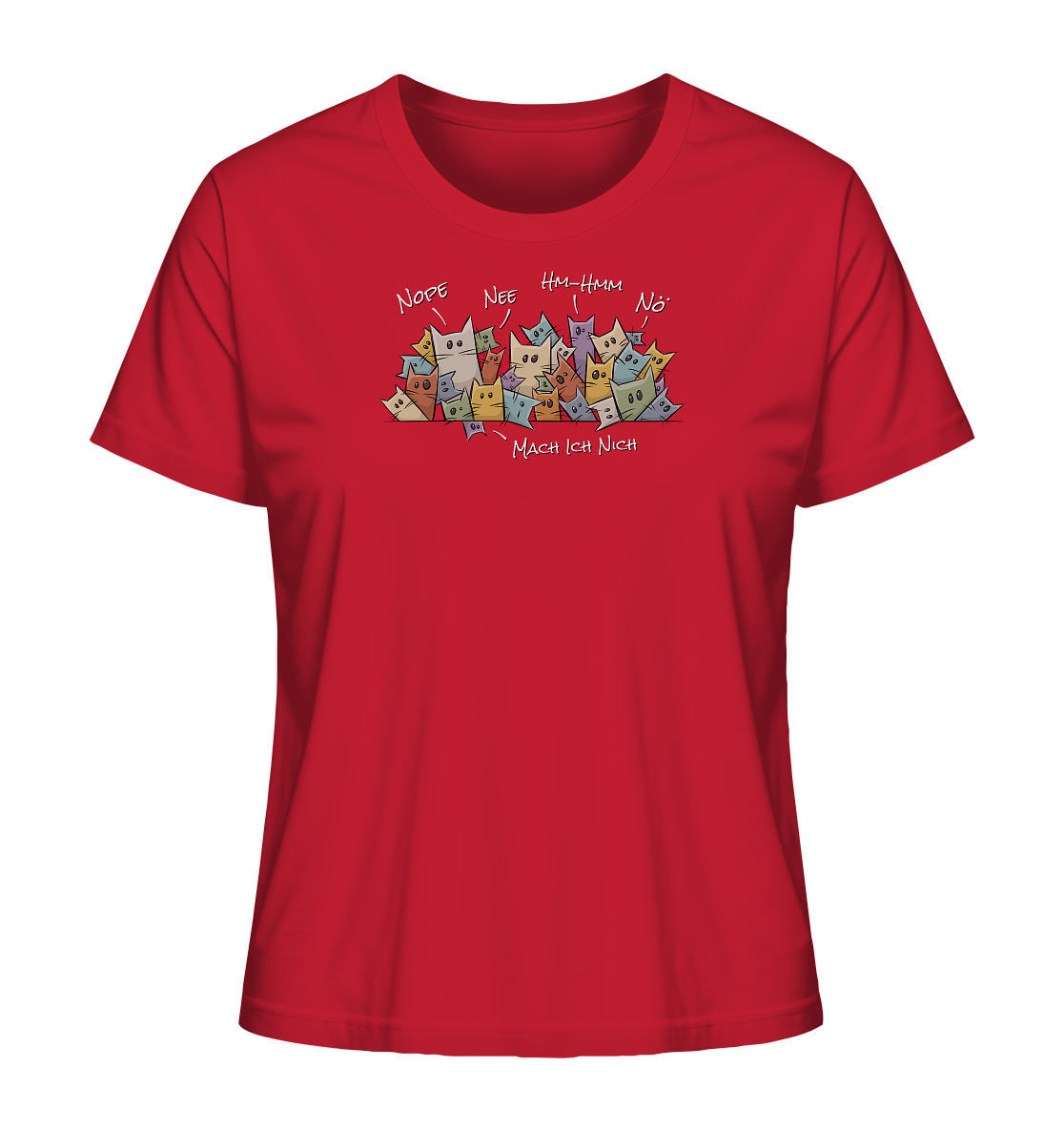 Nope, Nee, Nö Katzen - Ladies Organic Shirt