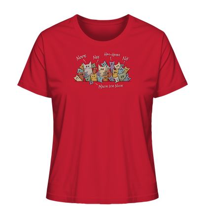 Nope, Nee, Nö Katzen - Ladies Organic Shirt