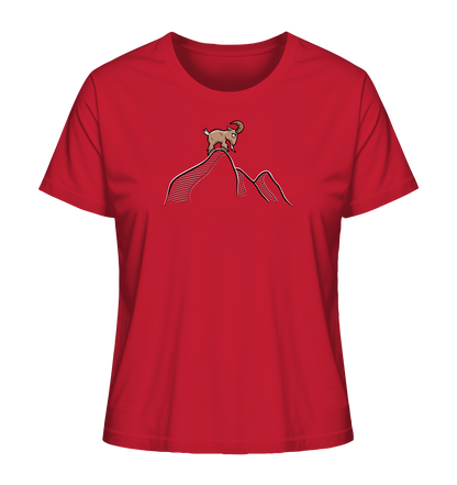 Ziegenbock in den Bergen - Ladies Organic Shirt