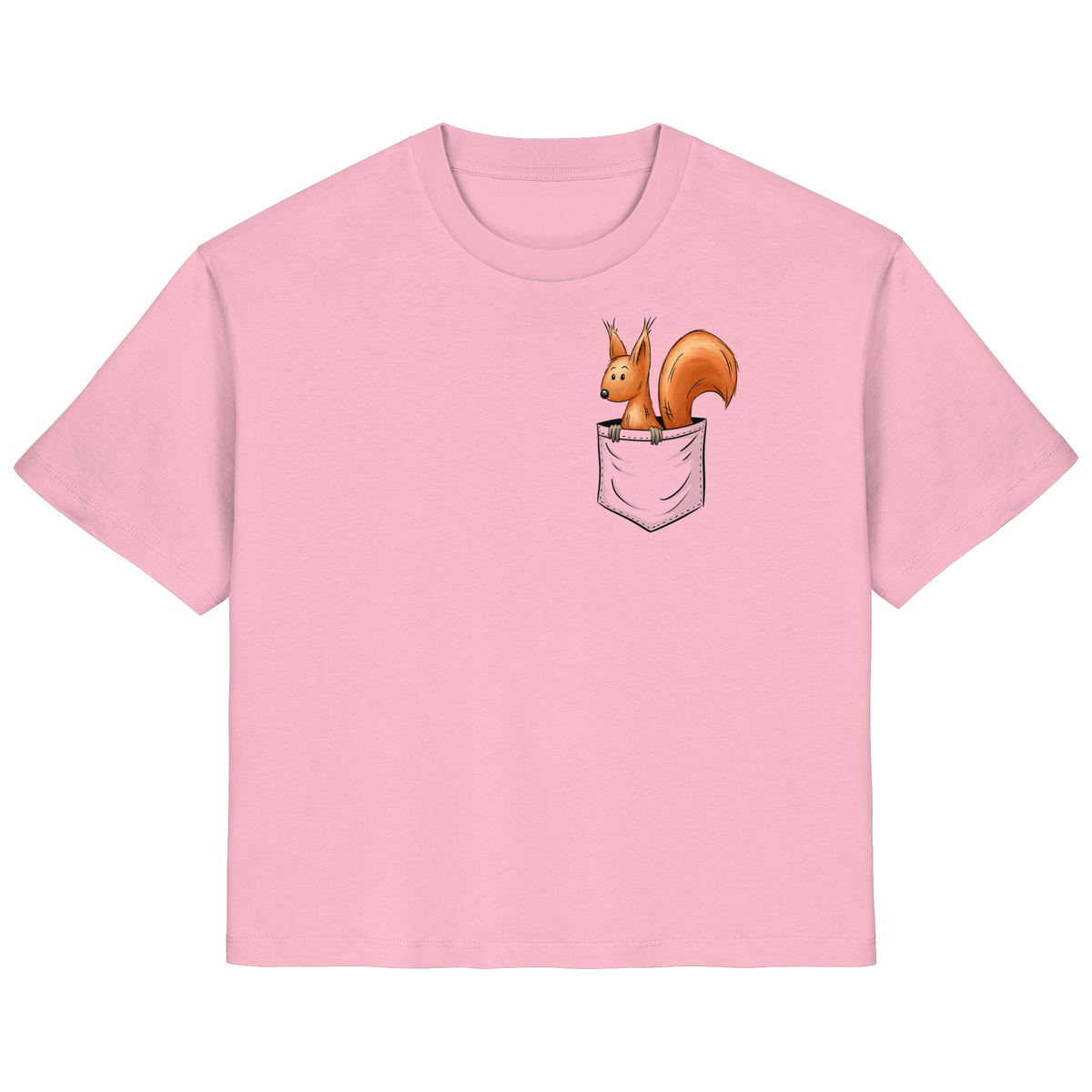 Lässiges Eichhörnchen In Tasche - Ladies Organic Shirt