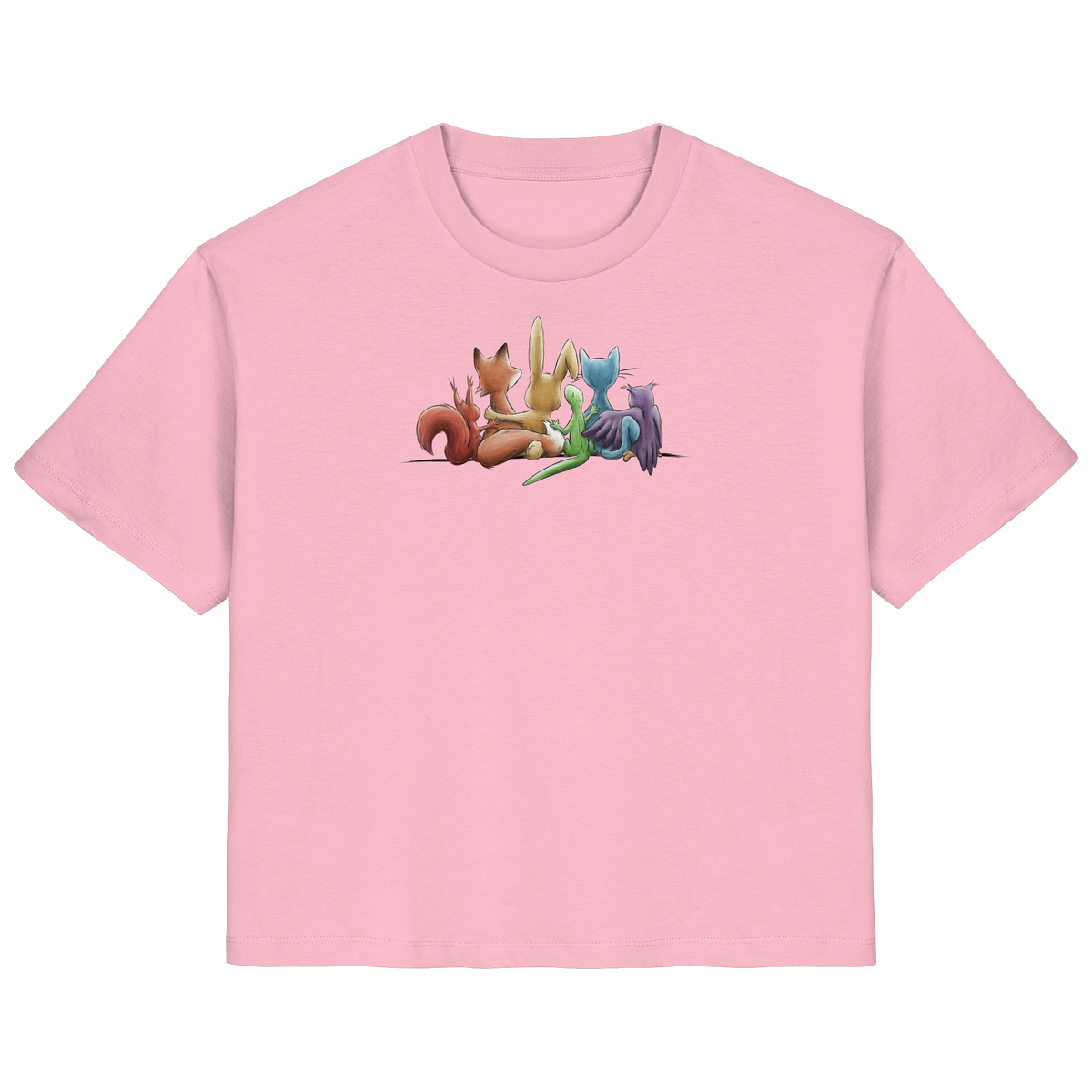 Regenbogen Tiere für Freundschaft, Toleranz und Vielfalt - Ladies Organic Shirt