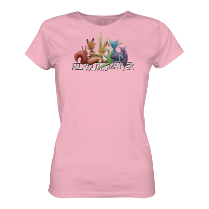 All Colors Matter! Regenbogen Tiere für Vielfalt - Ladies Organic Shirt