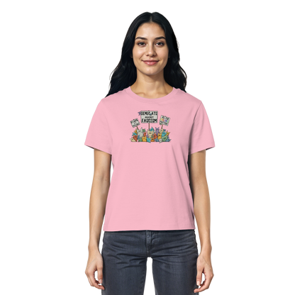 Demo-Katzen gegen Faschismus und für Vielfalt - Ladies Organic Shirt