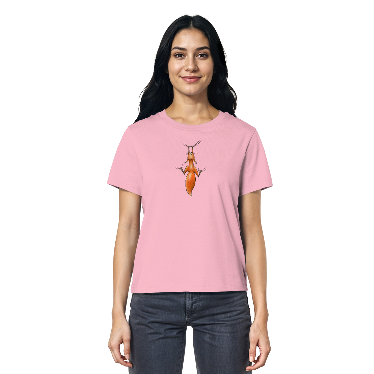 Rotes Eichhörnchen hängt ab - Ladies Organic Shirt