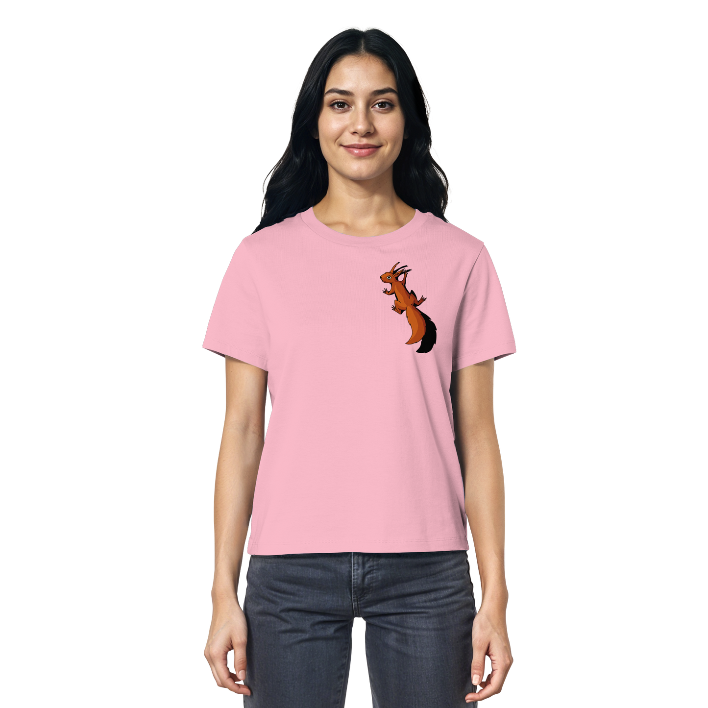 Süßes Eichhörnchen klettert - Ladies Organic Shirt
