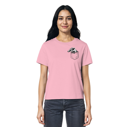 Lustig gemütlicher Dachs In der Tasche - Ladies Organic Shirt