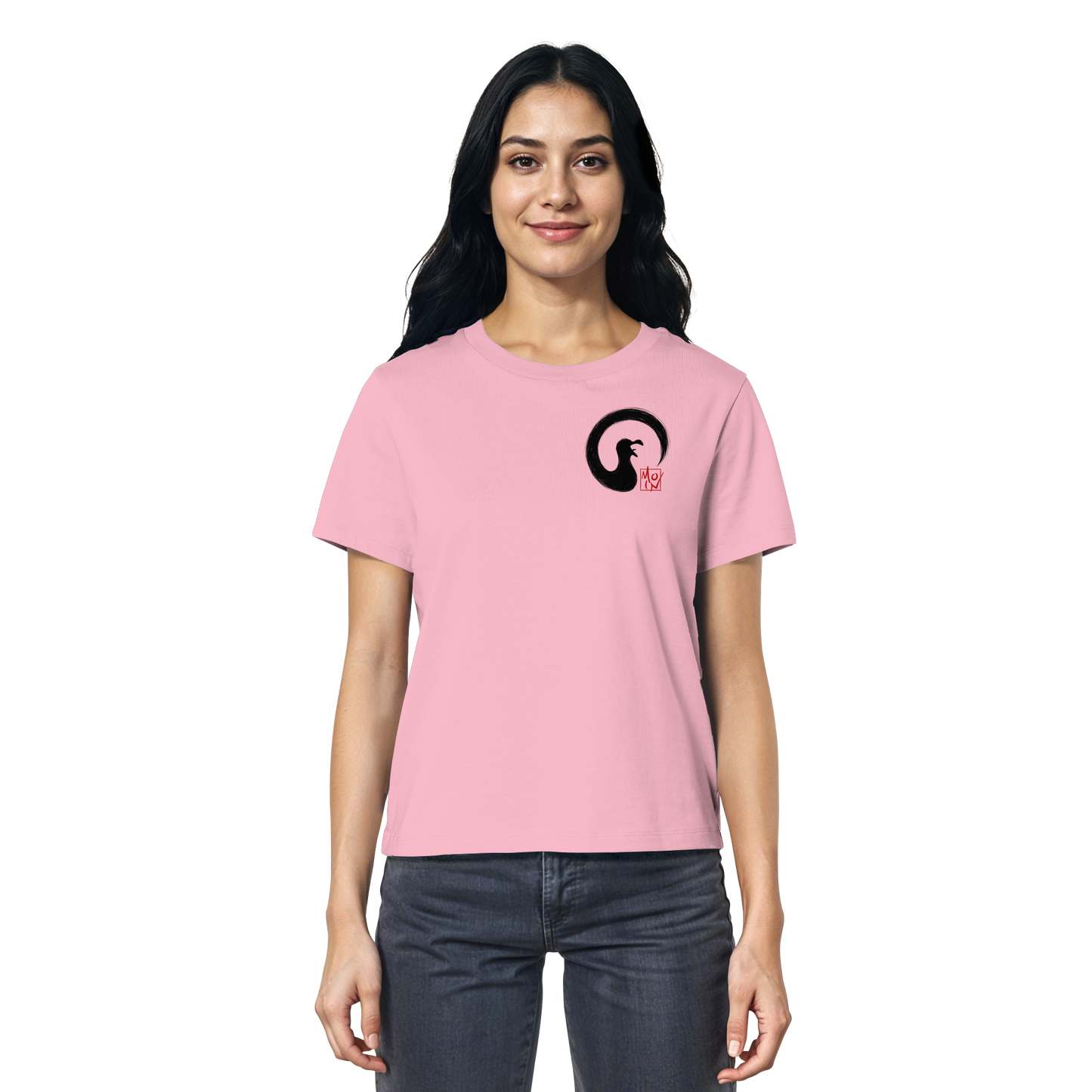 Moin kreischende japanische Enso Möwe - Ladies Organic Shirt