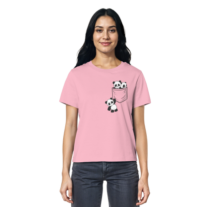Kawaii Pandas in der Tasche - Ladies Organic Shirt