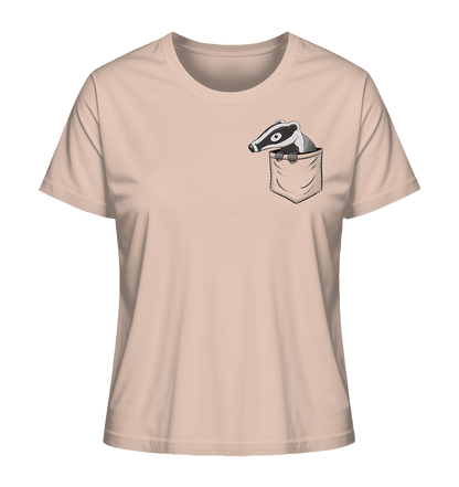 Lustig gemütlicher Dachs In der Tasche - Ladies Organic Shirt