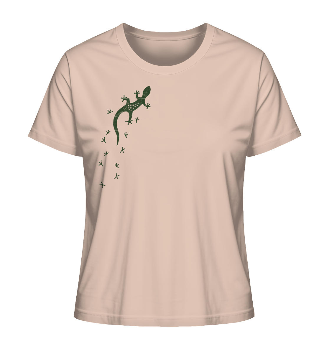 Gecko Eidechse Silhouette dunkel - Ladies Organic Shirt