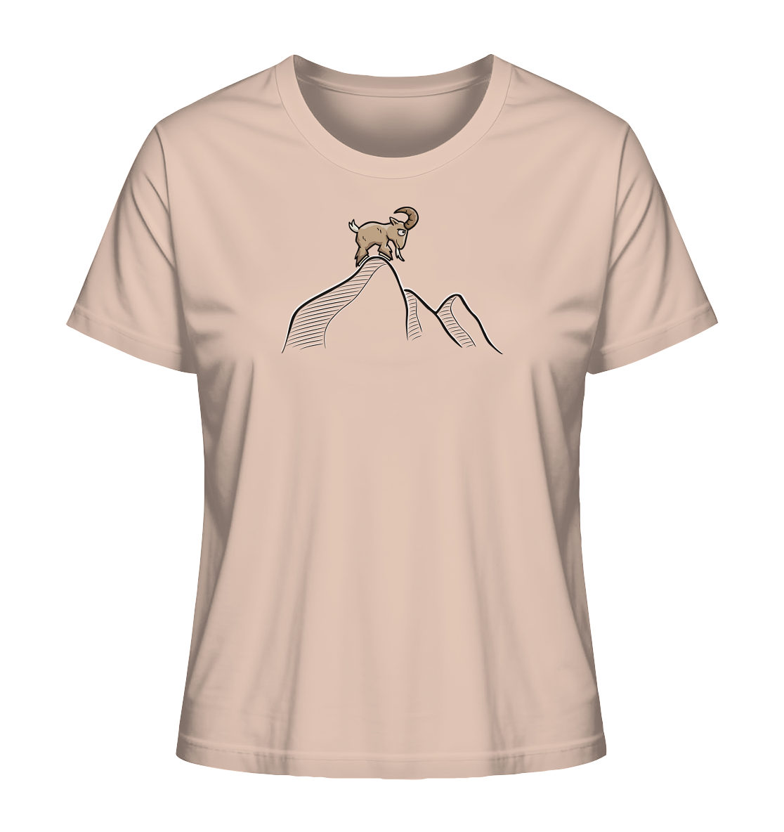 Ziegenbock in den Bergen - Ladies Organic Shirt