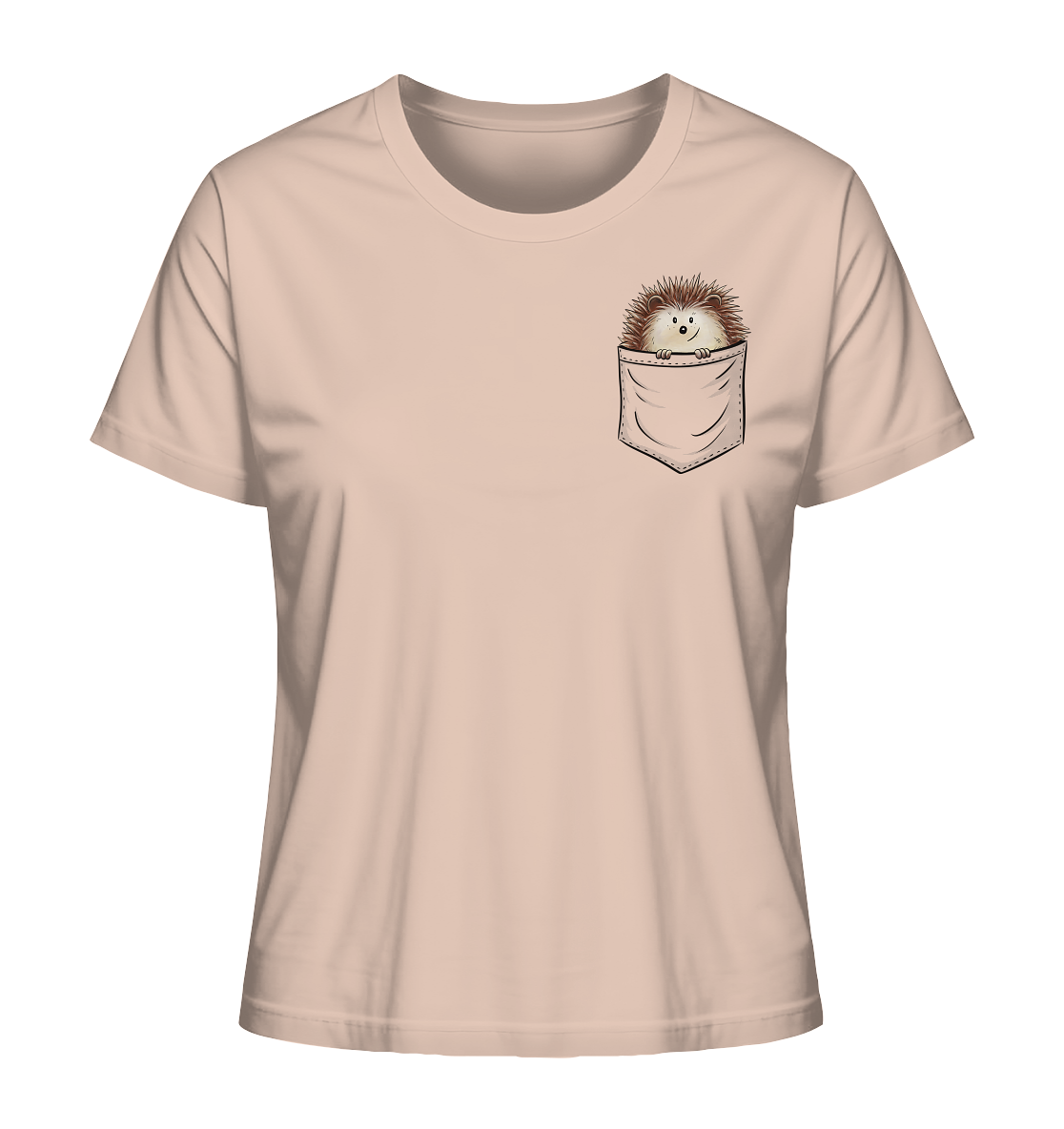 Lustiger Igel in Deiner Brust-Tasche - Ladies Organic Shirt