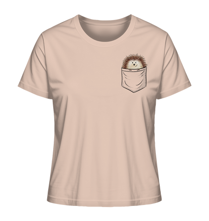 Lustiger Igel in Deiner Brust-Tasche - Ladies Organic Shirt