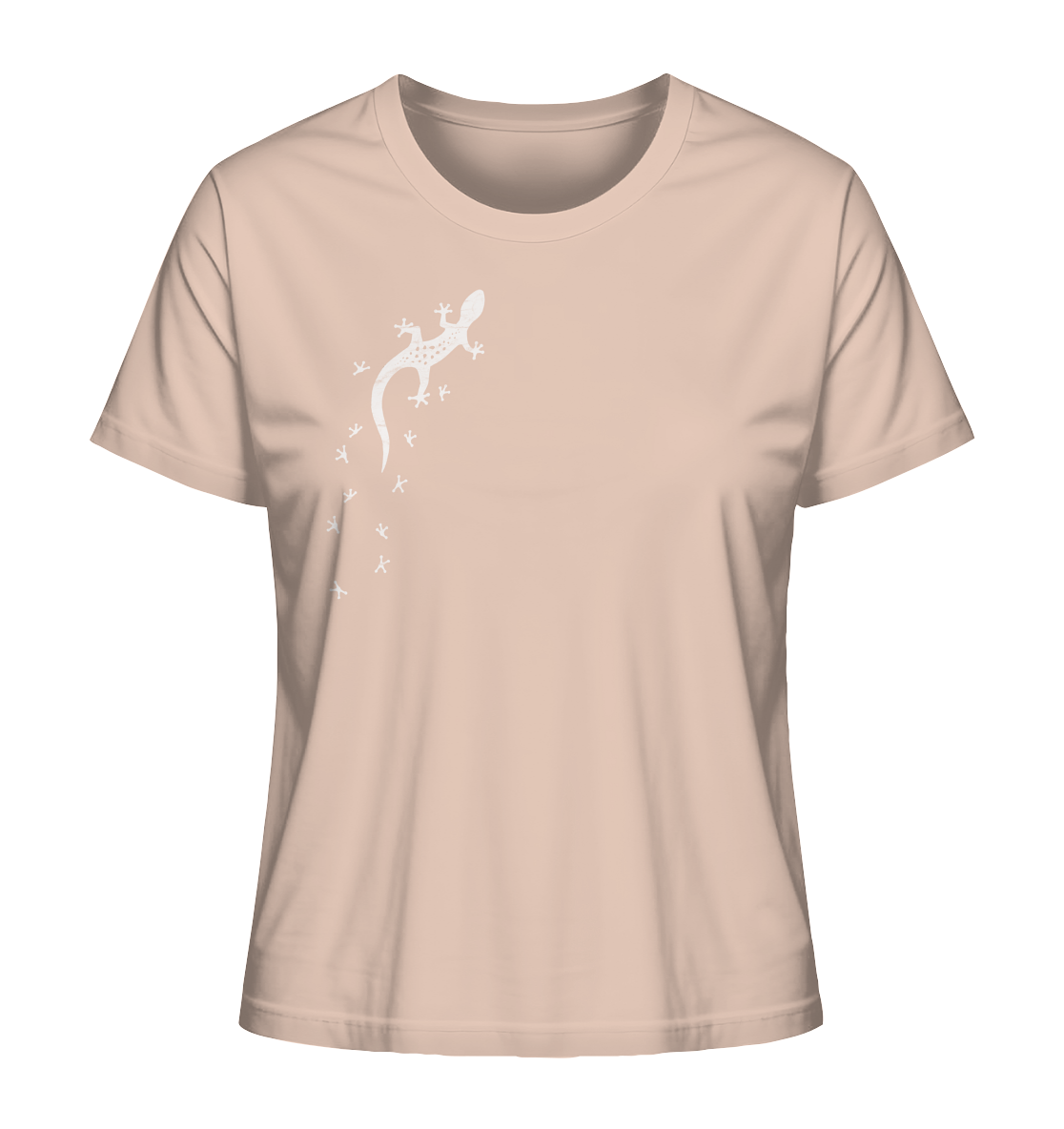 Gecko Eidechse Silhouette hell - Ladies Organic Shirt