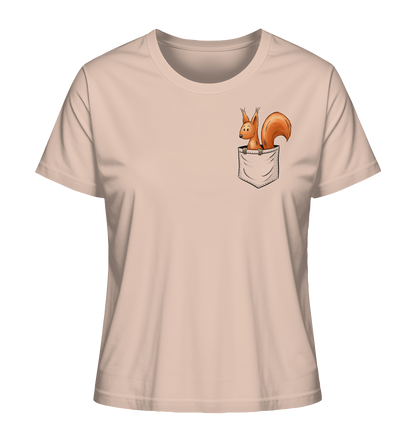Lässiges Eichhörnchen In Tasche - Ladies Organic Shirt