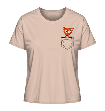 Fuchs in der Brusttasche | Taschen-Fuchs - Ladies Organic Shirt