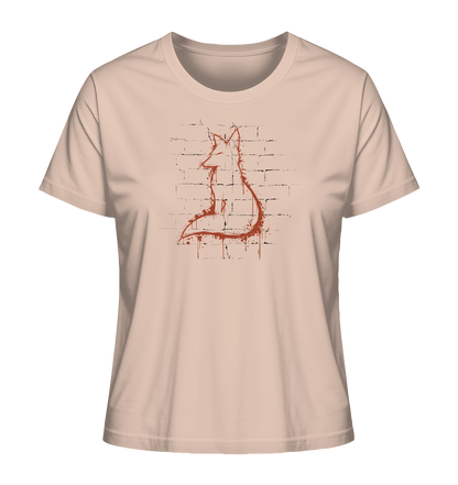 Street Art Fuchs Silhouette - Ladies Organic Shirt