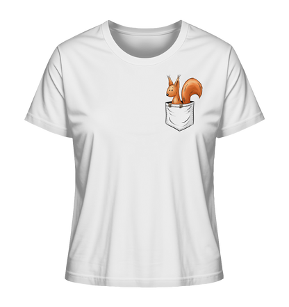 Lässiges Eichhörnchen In Tasche - Ladies Organic Shirt