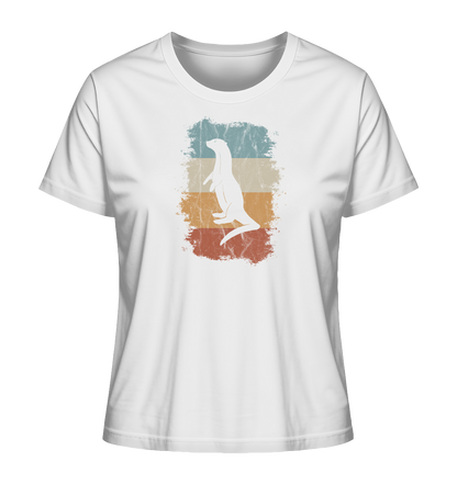 Retro Otter Fischotter Silhouette - Ladies Organic Shirt