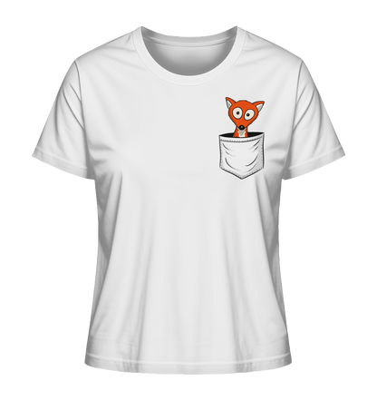 Fuchs in der Brusttasche | Taschen-Fuchs - Ladies Organic Shirt
