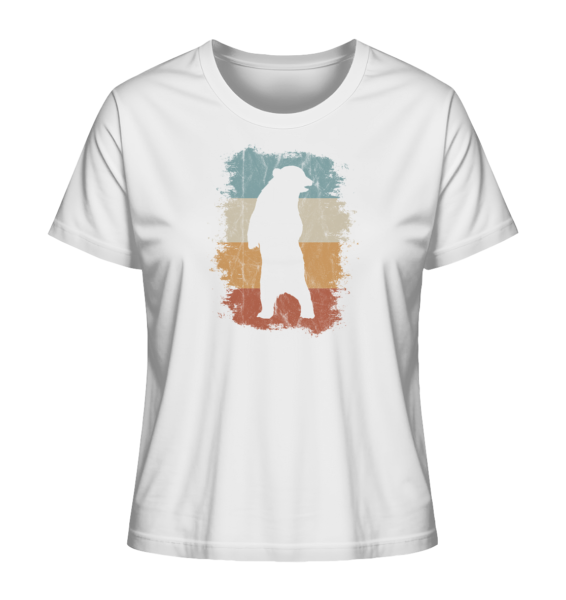 Retro Bären-Silhouette - Ladies Organic Shirt
