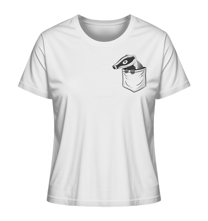 Lustig gemütlicher Dachs In der Tasche - Ladies Organic Shirt