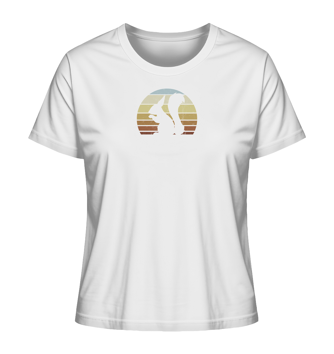 Retro Eichhörnchen Silhouette - Ladies Organic Shirt